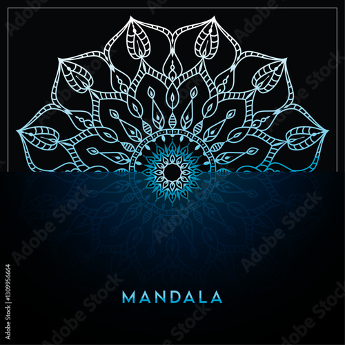 Elegant luxury mandala background featuring intricate floral ornament patterns. A sophisticated golden mandala design, perfect for high-end cards, covers, prints, posters, banners, brochures 