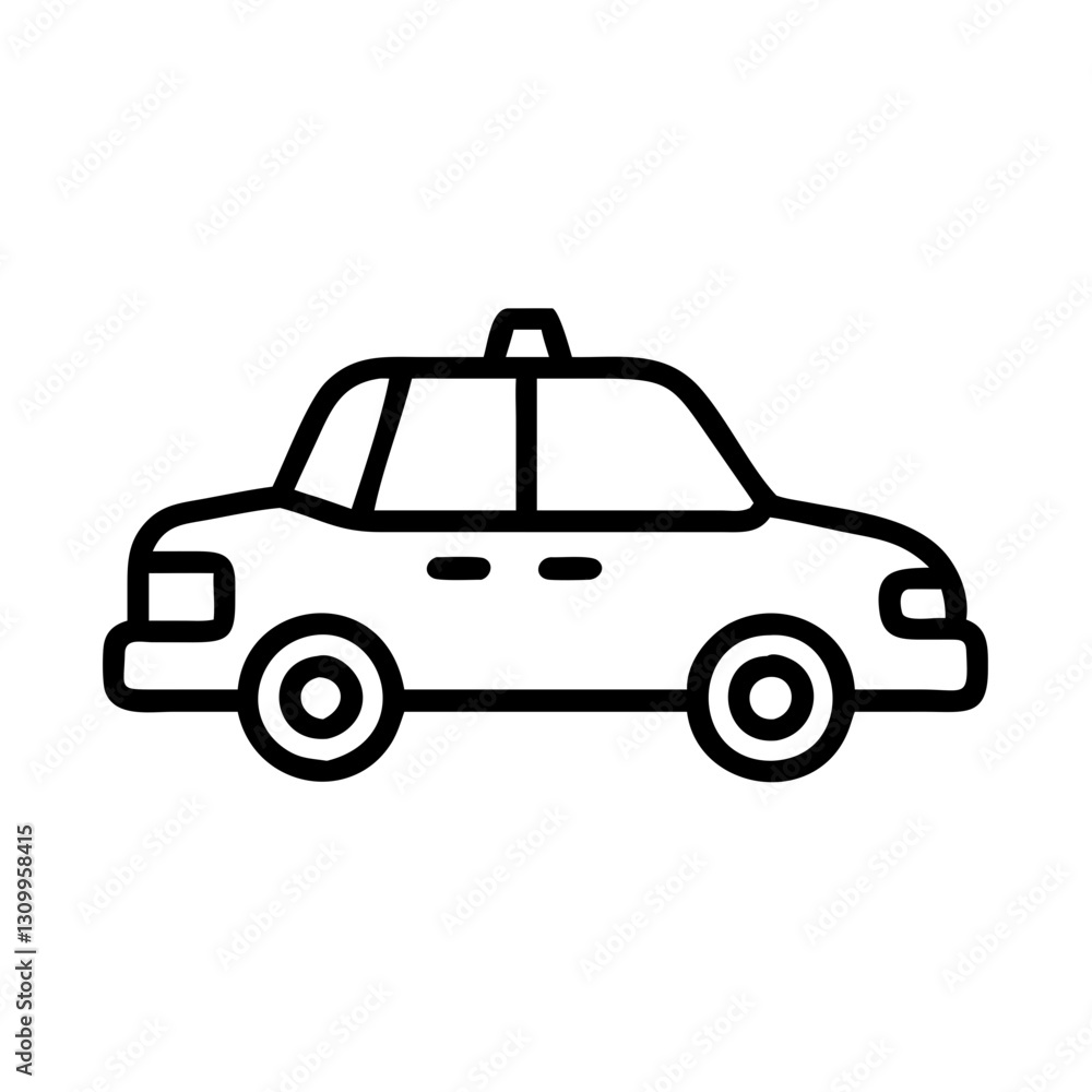 Police Car Icon for Law Enforcement and Security Themes Police Car Icon for Law Enforcement and Security Themes