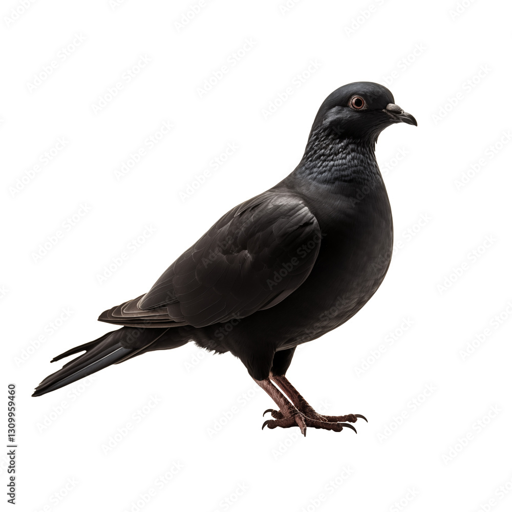 Fototapeta premium black dove transparent background