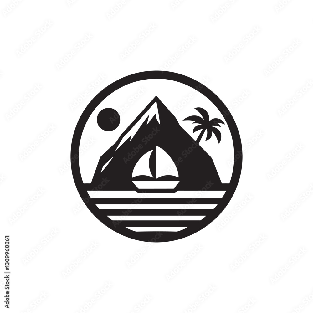 Fototapeta premium luxurious nautical signs clip art design