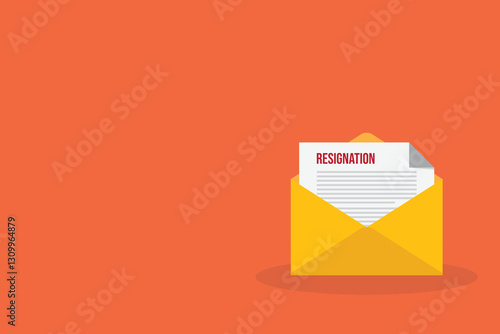 Professional write resignation letter to quit job or inform to leave company, change new job or notify boss, manager of dismissal concept, resignation email.	