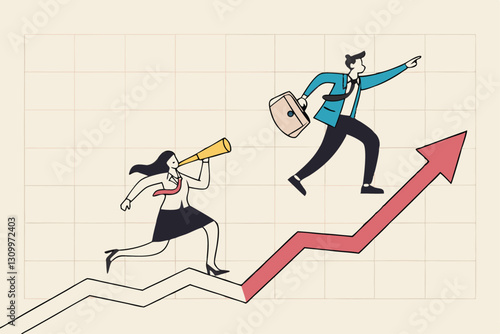 FOMO, Fear of missing out in crypto, feeling or anxiety to follow trend or people who share high profit experience concept, greed businessman run to follow people who get rich with crypto trading.