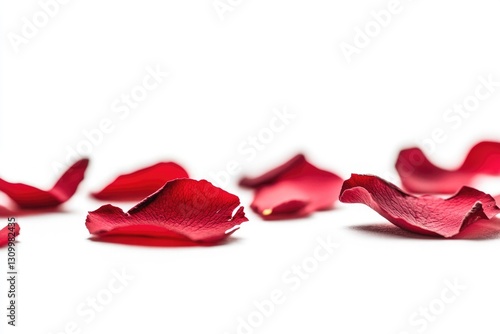 Crimson Petals of an Isolated Rose Heart, Symbolizing Heartbreak and Loneliness in Love's Struggles