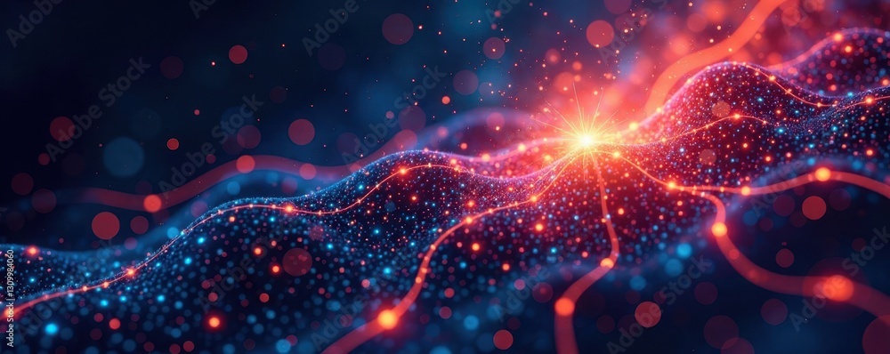 Fototapeta premium Abstract design with energy symbols and technical elements, power, minimal