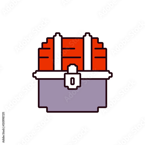 Treasure Chest Pixel Icon for In-Game Rewards and Loot Box Visuals