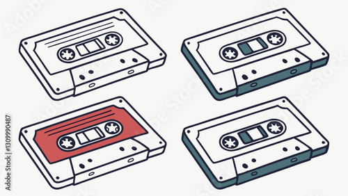Set Variations of Vector  Tape Icon