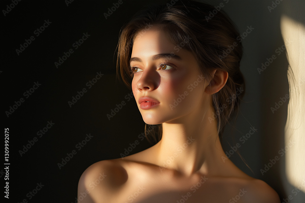 Fototapeta premium Portrait of a model in serious mood