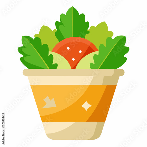 Fresh salad ingredients featuring vibrant greens and ripe tomatoes