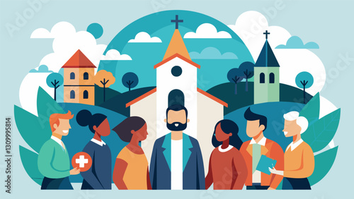 The church leadership conference was a time for unity and fellowship as leaders united in the common goal of creating a better world for their. Vector illustration