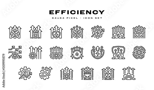Efficiency line icon. Universal creative premium symbol. Vector sign icon logo template. Vector illustration