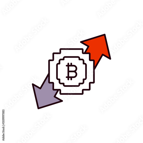 Exchange Platform Pixel Icon for Game Asset Trading and Marketplace