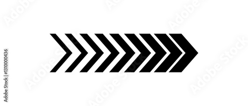 Chevron arrow icon. Moving arrows icon. blend effect, pointer, speed direction, road caution, military, navigation sign isolated on white background. Vector illustration.
