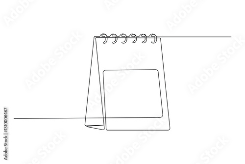 Continuous One Line Drawing of a Calendar, Minimalist Line Art Icon, Simple Planner Illustration