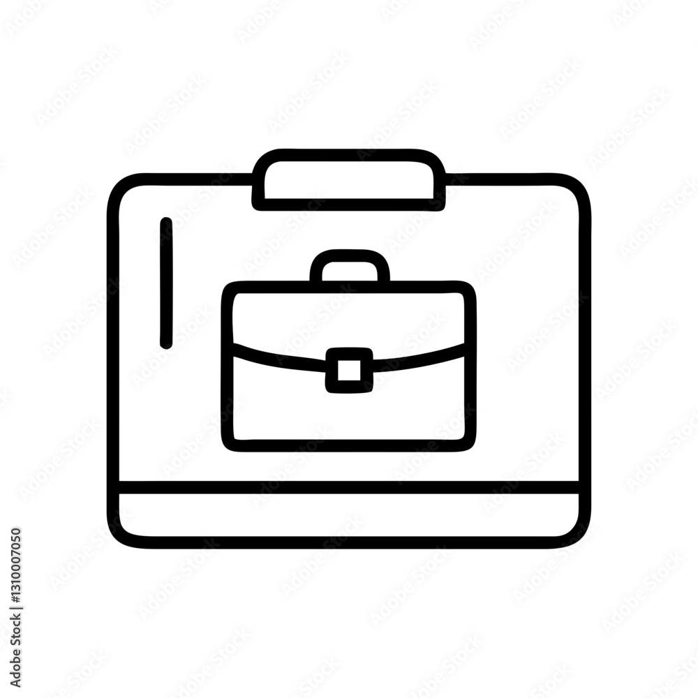 Briefcase icon symbolizing professional work, business concept Briefcase icon symbolizing professional work, business concept