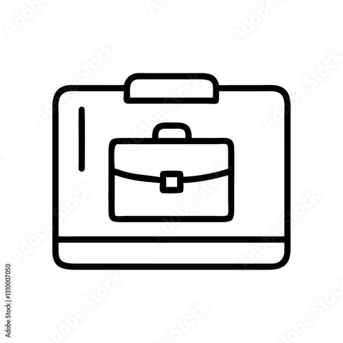 Briefcase icon symbolizing professional work, business concept