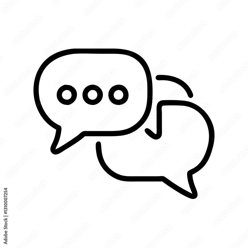 Work chat icon with speech bubbles, communication concept Work chat icon with speech bubbles, communication concept