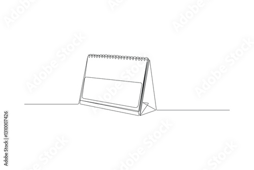 Continuous One Line Drawing of a Calendar, Minimalist Line Art Icon, Simple Planner Illustration