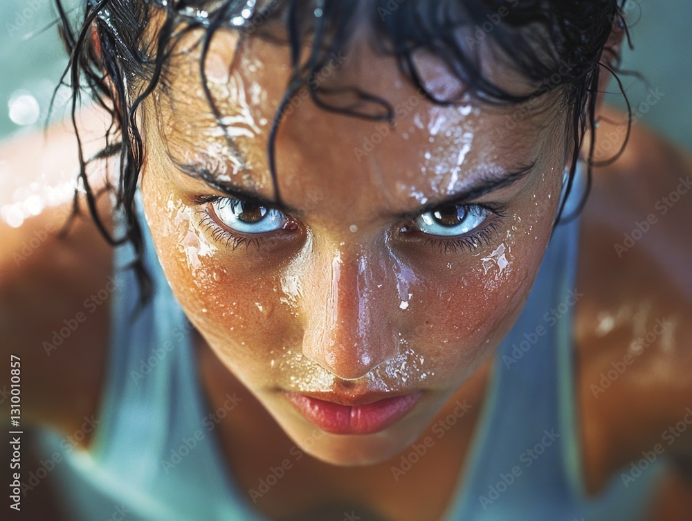 Woman with wet hair Woman with wet hair