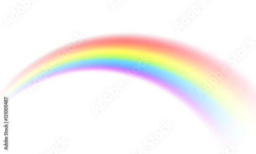 Multi coloured rainbow isolated on white, Transparent rainbow Vector illustration