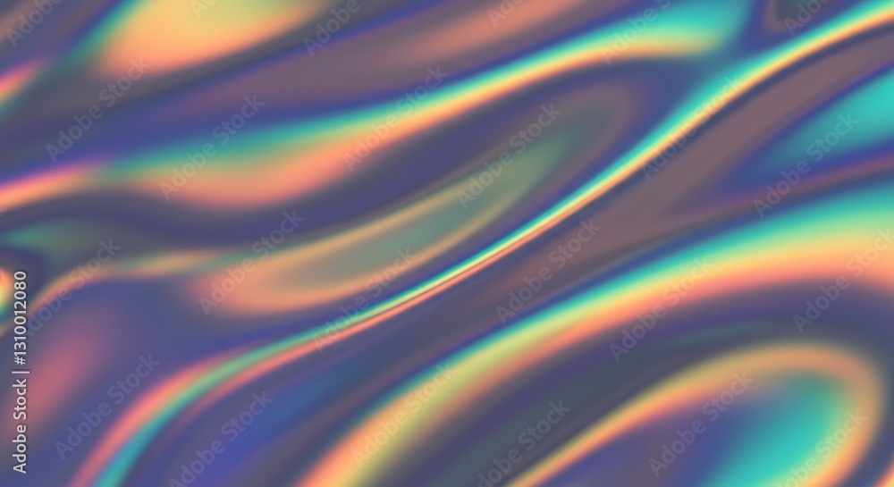 Fototapeta premium The Pixelated Prism: Exploring the Textured Grid of a Holographic Surface Through a Kaleidoscope of Reflected Light.