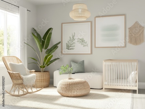 Beautifully designed nursery interior showing comfort and tranquility in style