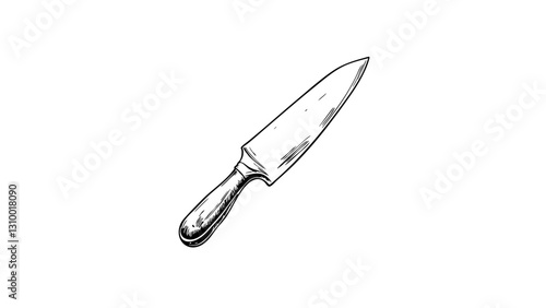 Vintage sketch of a kitchen knife  