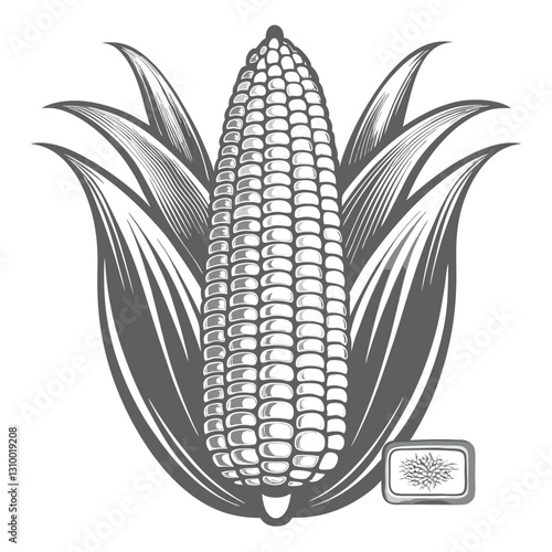 corn cobs isolated on white