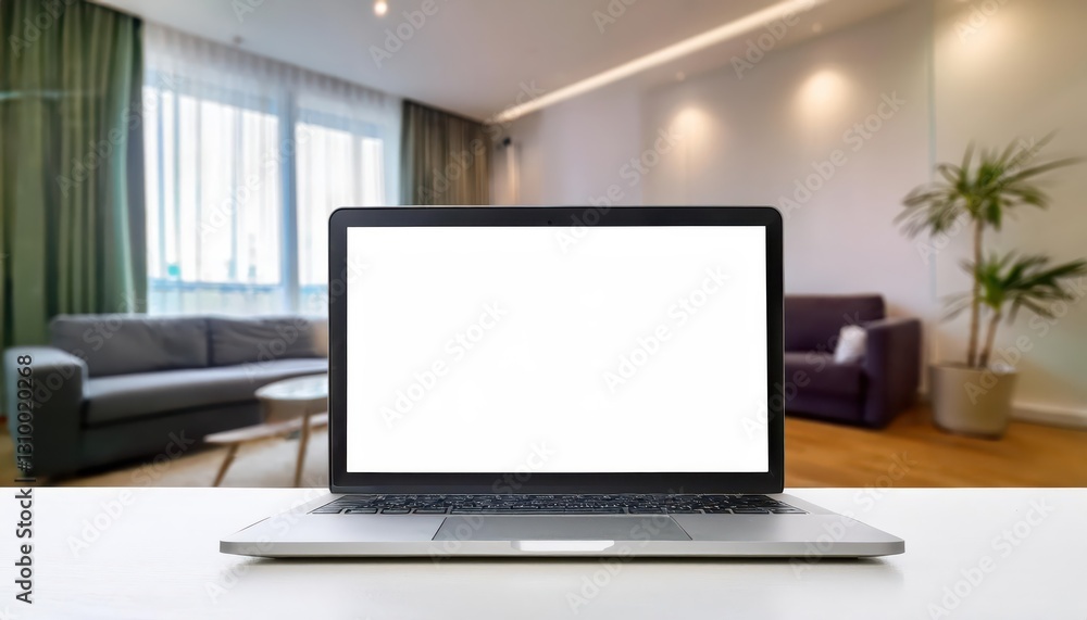 Minimalist Modern Living Room Set Against a Backdrop of Sleek White Technology Showcasing the Sophisticated Integration of Workspace and Home Decor, Encapsulating a Blend of Elegance and Minimalist Modern Living Room Set Against a Backdrop of Sleek White Technology Showcasing the Sophisticated Integration of Workspace and Home Decor, Encapsulating a Blend of Elegance and