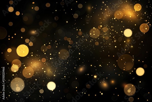 golden bokeh dark background