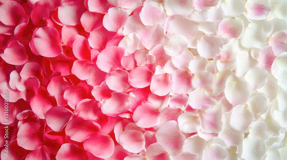 Vibrant pink and white rose petals creating a stunning floral pattern Vibrant pink and white rose petals creating a stunning floral pattern