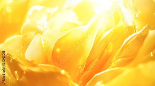Wallpaper Mural Vibrant yellow petals with sunlit glow: close-up floral abstract background Torontodigital.ca