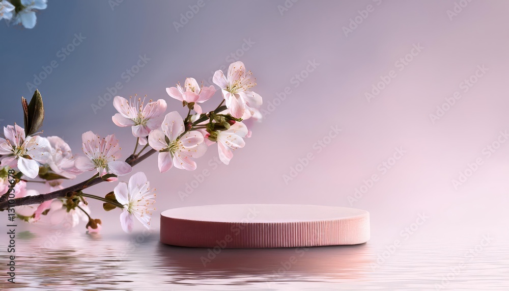 3D Spring Flower Podium Backdrop in Pastel Pink, Showcasing Natures Blossoming Beauty and Vibrant Textures, Ideal for Digital Art, Home Decor, or Design Inspiration 3D Spring Flower Podium Backdrop in Pastel Pink, Showcasing Natures Blossoming Beauty and Vibrant Textures, Ideal for Digital Art, Home Decor, or Design Inspiration
