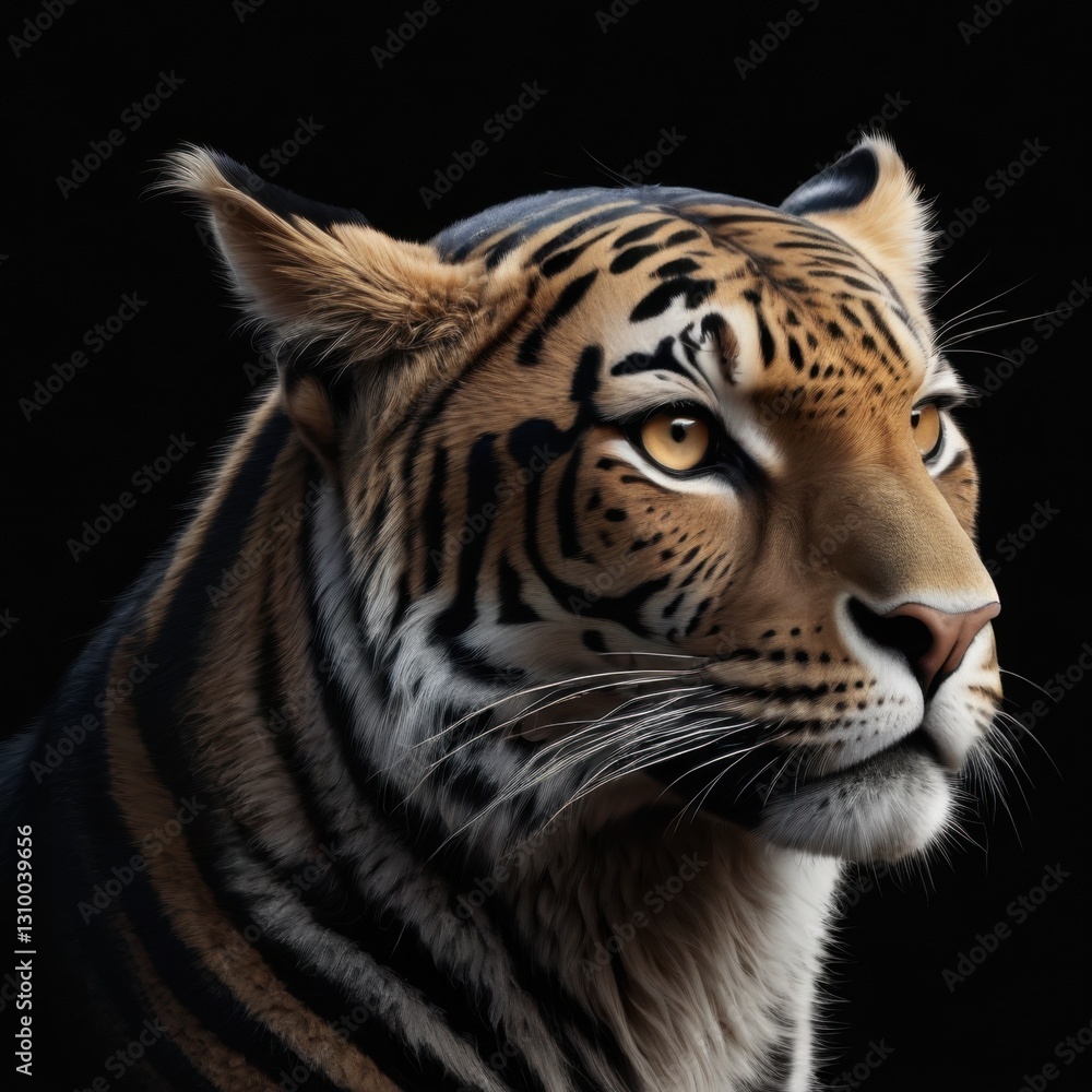 animal on black background animal on black background