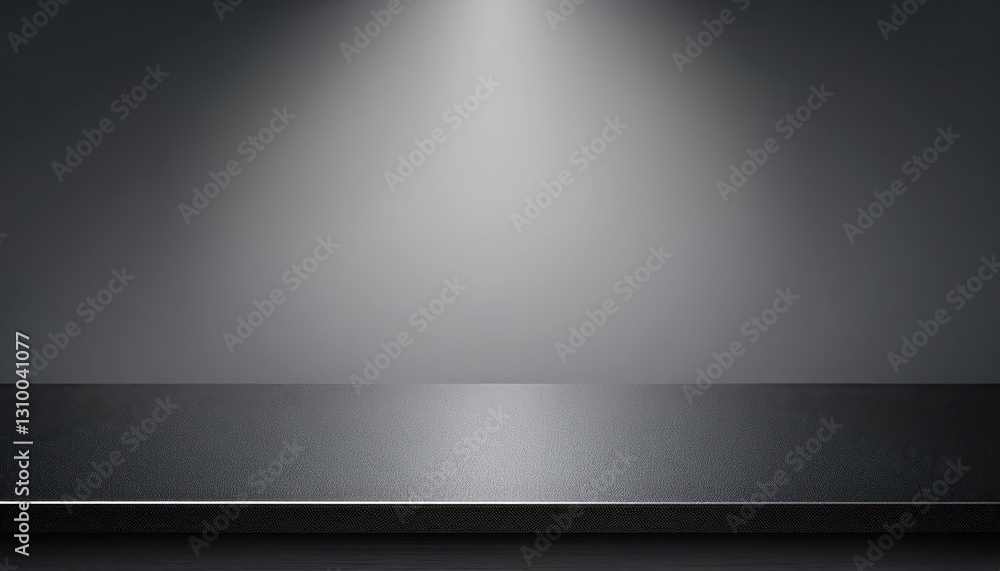 Black Steel Countertop with Empty Shelf Modern Minimalism in a Timeless Monochrome Palette, Radiating Elegance and Functionality Amidst an Empty Space. Black Steel Countertop with Empty Shelf Modern Minimalism in a Timeless Monochrome Palette, Radiating Elegance and Functionality Amidst an Empty Space.