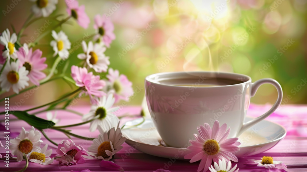 cup of coffee with flower cup of coffee with flower