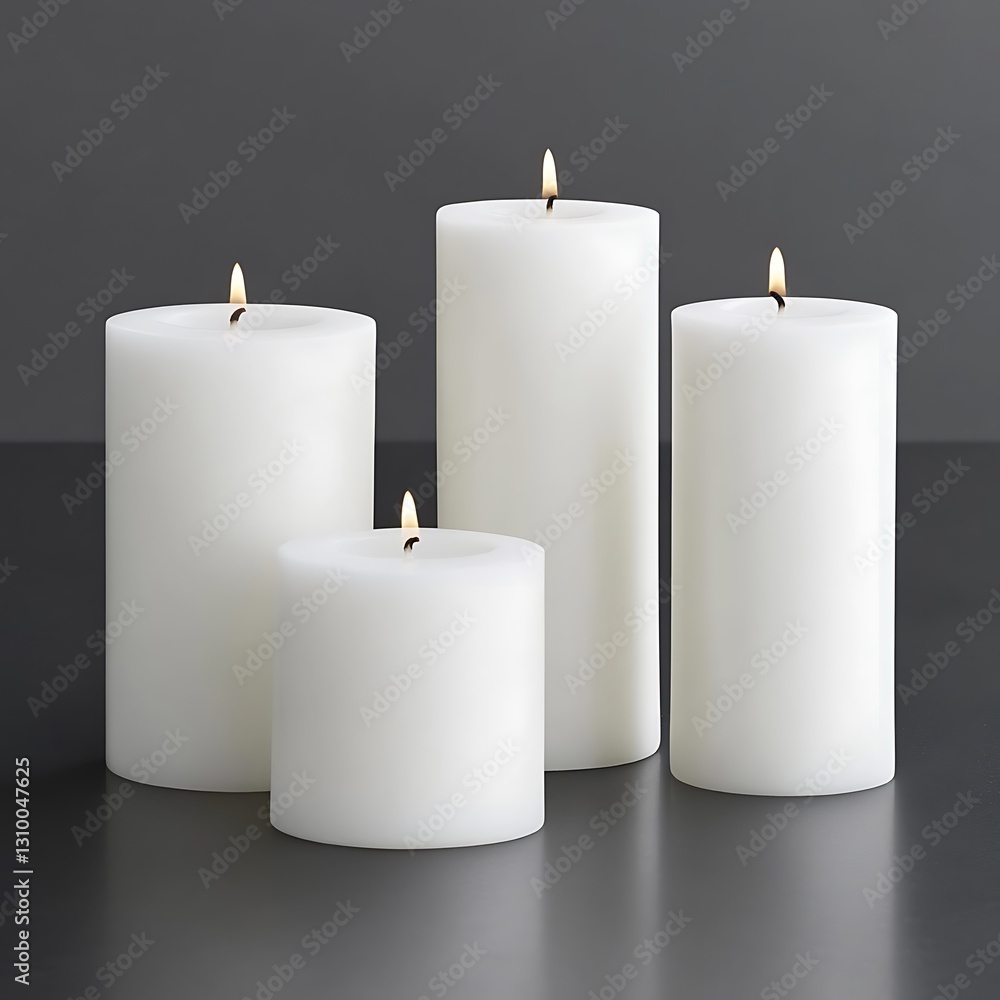 Beautiful candles and lit flames create a relaxing atmosphere Beautiful candles and lit flames create a relaxing atmosphere