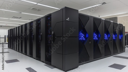 Olympus Supercomputer: Rows of High-Performance Computing Cabinets