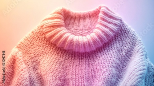 Soft, pastel pink knitted sweater