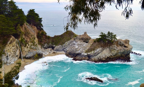 Julia Pfeiffer Burns State Park in California, USA  On the Pacific Coast Highway, Big Sur California