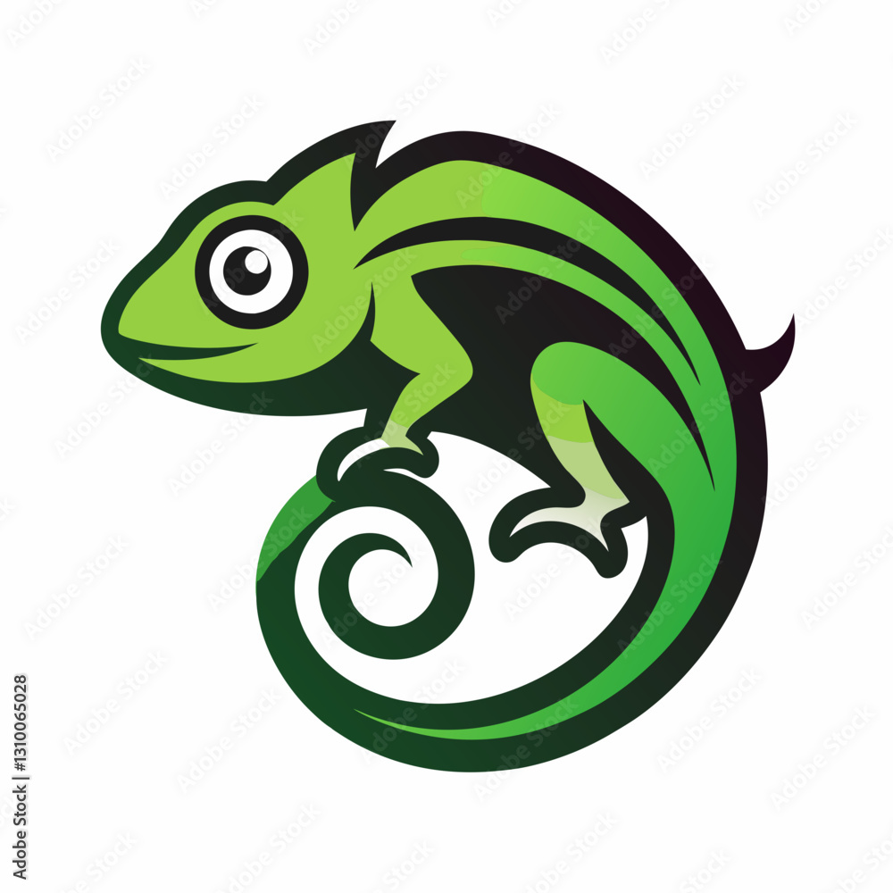 Fototapeta premium Simple Chameleon Logo Design Collections