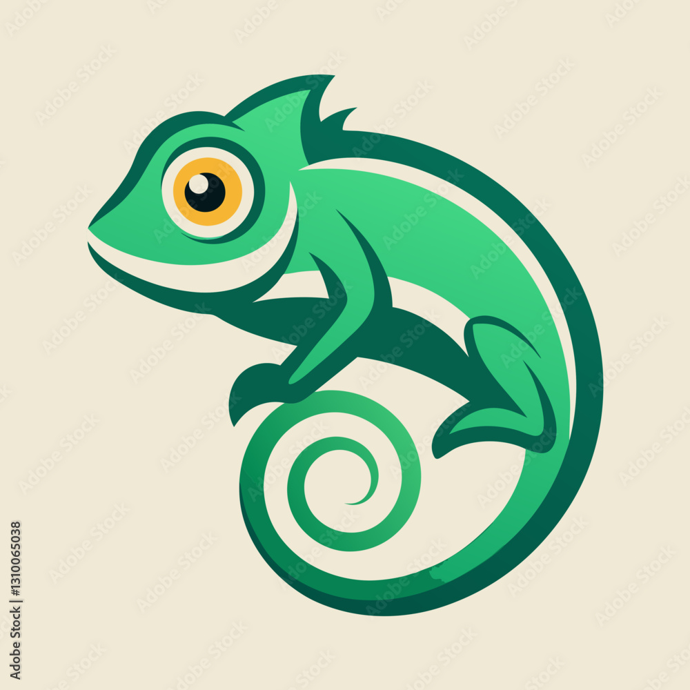 Fototapeta premium Simple Chameleon Logo Design Collections