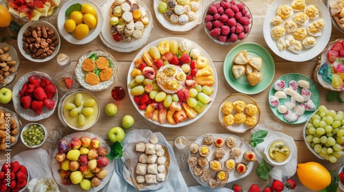 Wallpaper Mural Assorted gourmet desserts displayed on table Torontodigital.ca