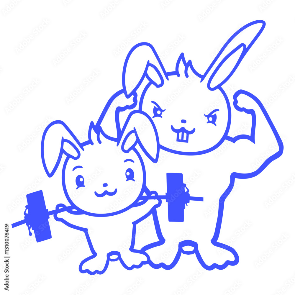2 Rabbits Bodybuilder Gym Muscles Strong Fitness Design Lover Art Vector Illustration Card T-Shirt Poster Sticker Graphic Print Decorative Drawing Isolated Logo Decoration Symbol Creative Cool Style
2 Rabbits Bodybuilder Gym Muscles Strong Fitness Design Lover Art Vector Illustration Card T-Shirt Poster Sticker Graphic Print Decorative Drawing Isolated Logo Decoration Symbol Creative Cool Style