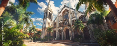 The grand Nassau Cathedral, a historical landmark of religious significance