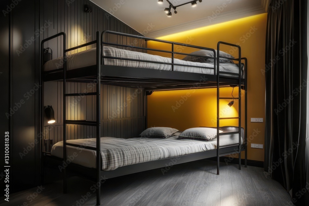 Sturdy metallic frame ideal for children's bedrooms.