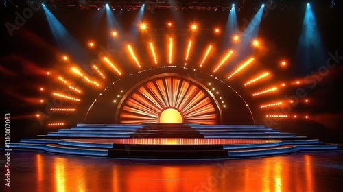 Obraz na płótnie Engaging setup for a TV talent showcase featuring humor. w salonie