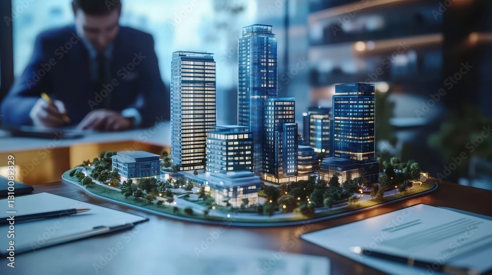 A small, futuristic building design represents new architectural trends.
