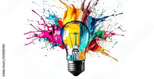 Electric light bulb symbolizing creative brainstorming and idea generation. 