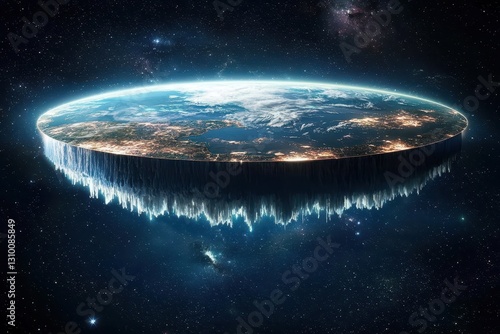 Obraz na płótnie Myths and Beliefs Surrounding the Flat Earth Theory w salonie