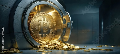 Obraz na płótnie A representation of safety in the world of blockchain and virtual money. w salonie